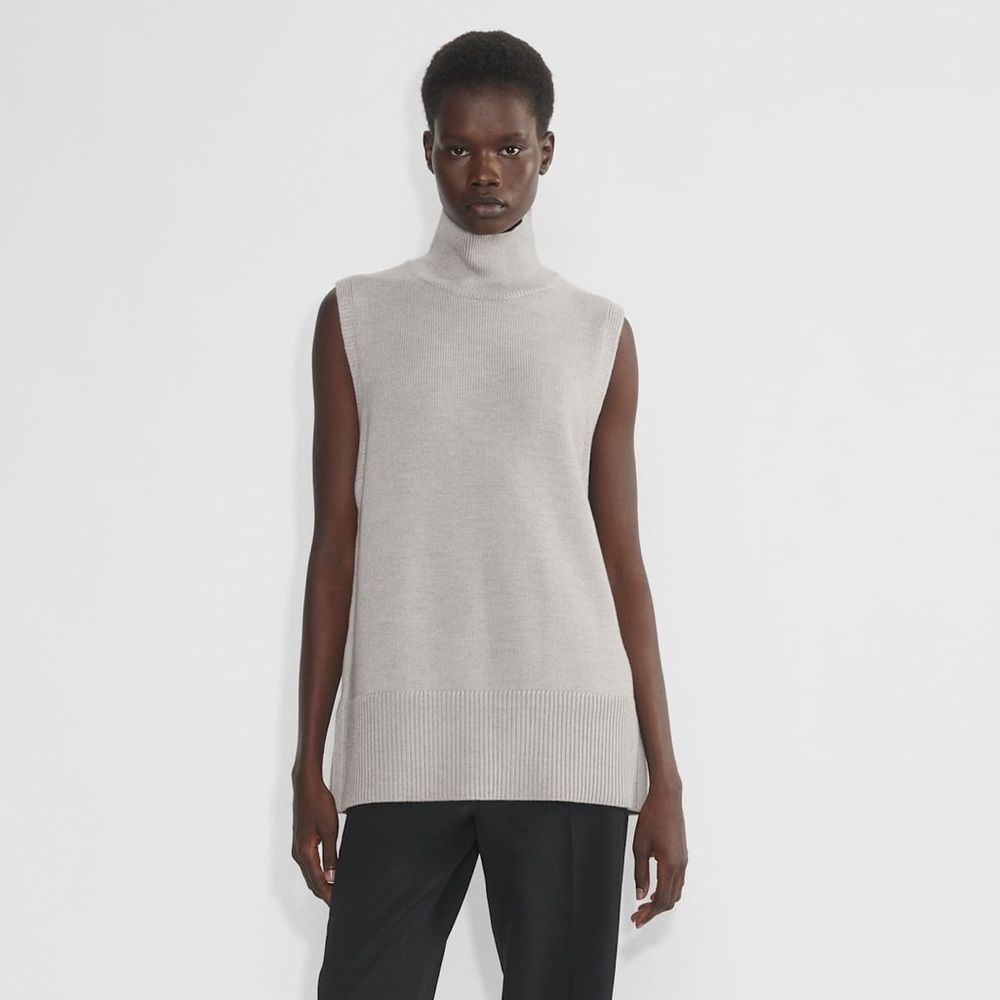 Aritzia Babaton Successor Merino Wool Sleeveless Turtleneck Sweater Top